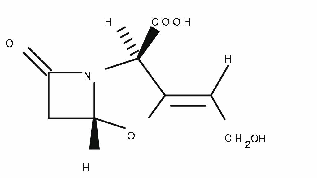 Формула соединений в клавулановой кислоте
