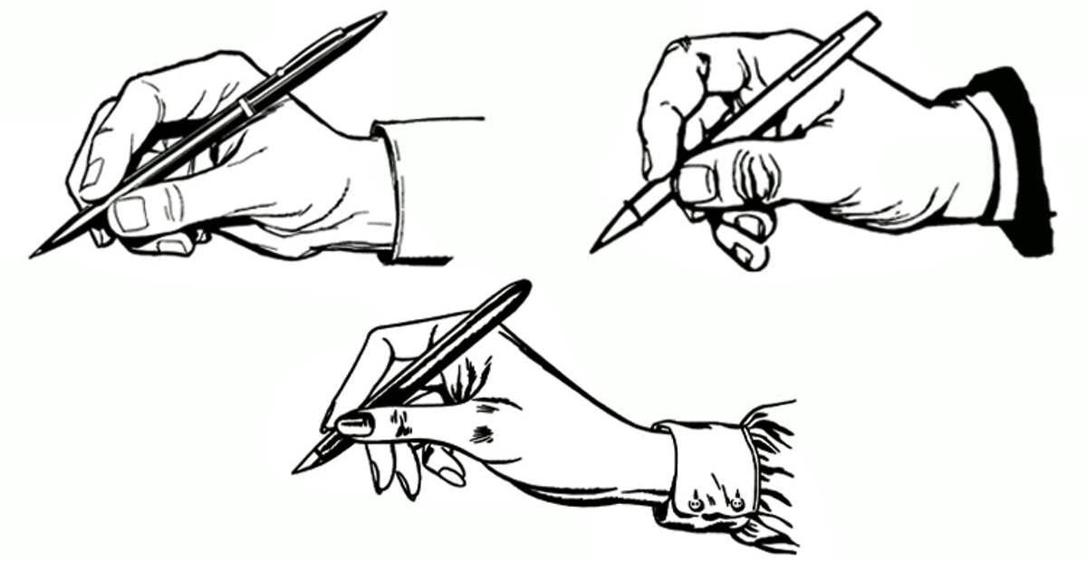 как держать ручку и карандаш